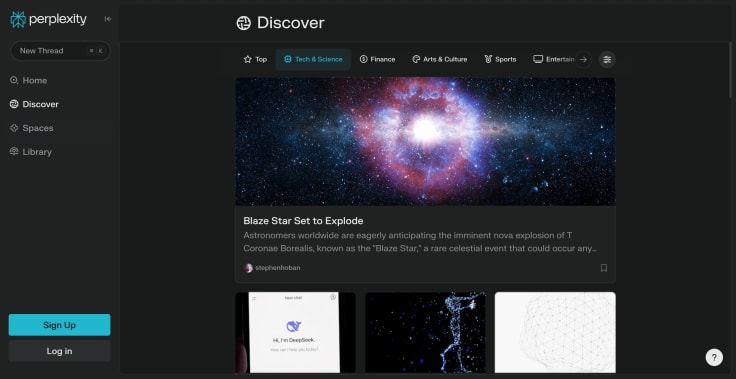 perplexity tech&amp;science page