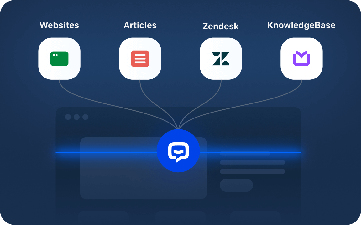 AI ChatBot - Botnews app scanning sources like websites, articles, or knowledge bases for bot training. Data is scanned to provide the knowledge needed for the bot to host conversations with customers and simulate chats like a real person.